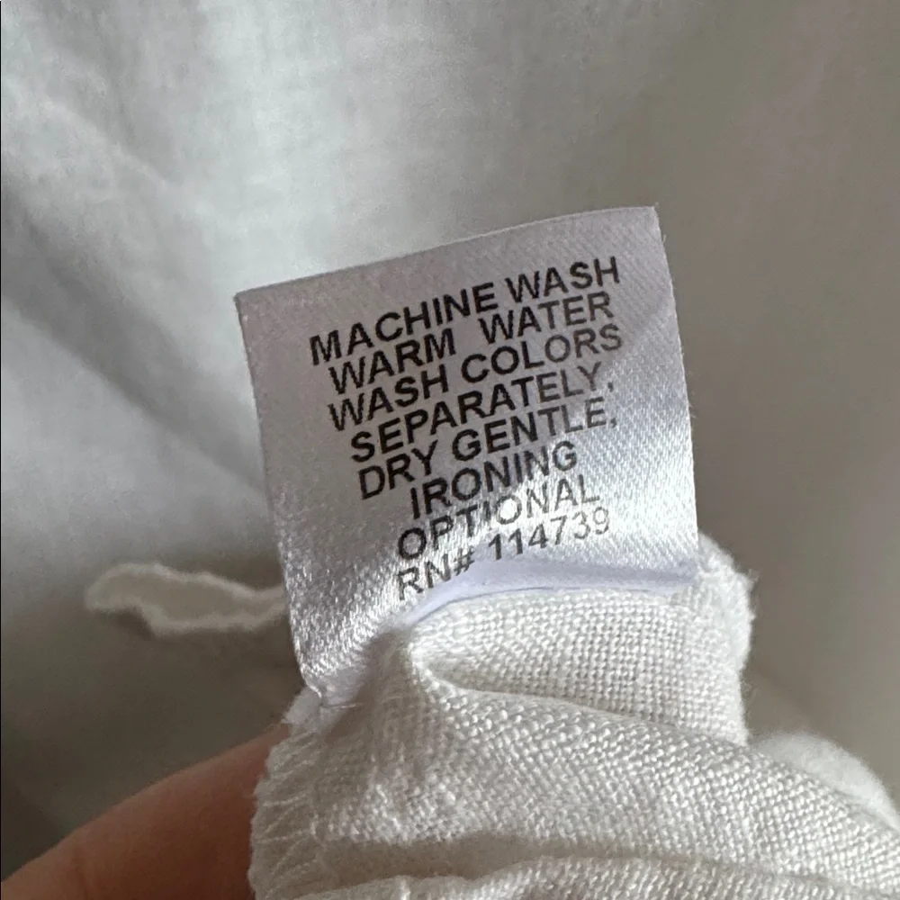 Flax White Linen Textured MIDI Loose Fit Summer Dress Minimalist Resort-wear - Picture 6 of 8